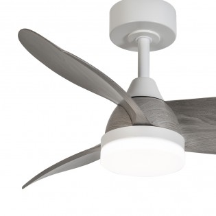 LED Ceiling Fan Borse White+Ashen CCT Dim (18W)