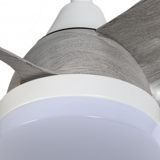 LED Ceiling Fan Borse Mini White+Ash CCT Dim (18W)