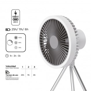 Portable LED table fan with battery Sentry (5.5W)