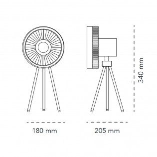 Portable LED table fan with battery Sentry (5.5W)