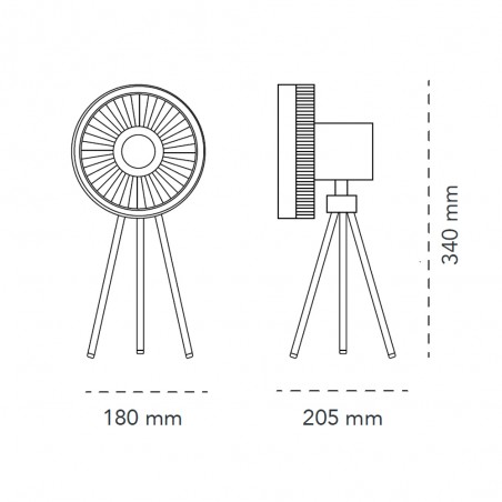 Portable LED table fan with battery Sentry (5.5W)
