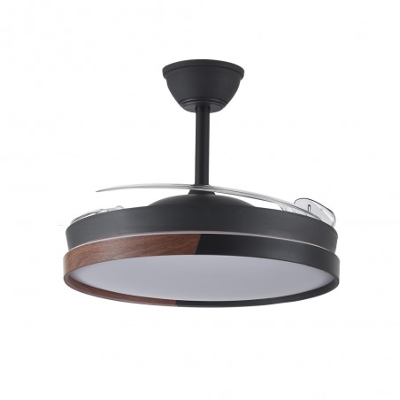 LED fan folding blades Arpino Black CCT Dim (45W)