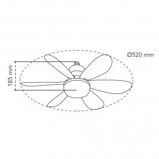 LED Fan Altari E27 Multicolour CCT (18W)