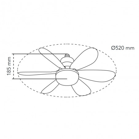 LED Fan Altari E27 Multicolour CCT (18W)