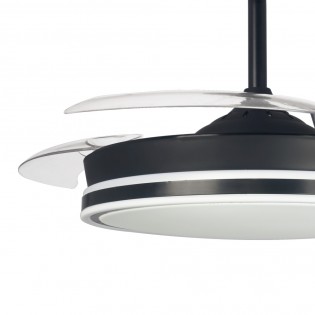 LED Ceiling Fan Folding Blades Surpino Black CCT Dim (45W)