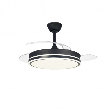 LED Ceiling Fan Folding Blades Surpino Black CCT Dim (45W)