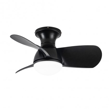 LED Ceiling Fan Mancado Black CCT Dim (20W)