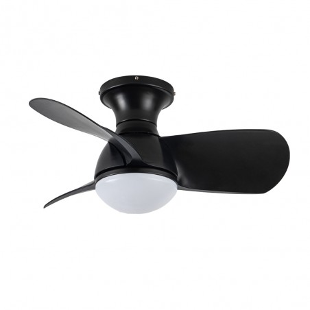 LED Ceiling Fan Mancado Black CCT Dim (20W)