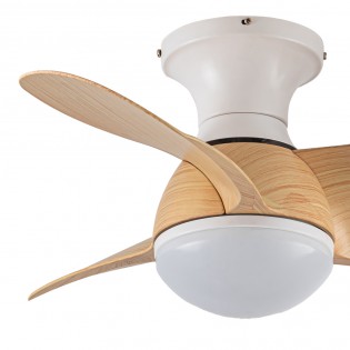 Ventilador de techo LED Mancado Blanco+Haya CCT Dim (20W)