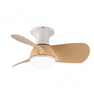 Ventilador de techo LED Mancado Blanco+Haya CCT Dim (20W)