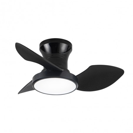 LED Ceiling Fan Milfero Black CCT Dim (20W)