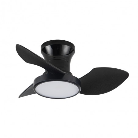 LED Ceiling Fan Milfero Black CCT Dim (20W)