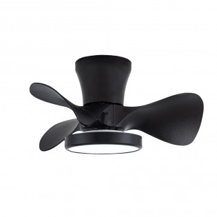 LED Ceiling Fan Merial Black CCT Dim (20W)