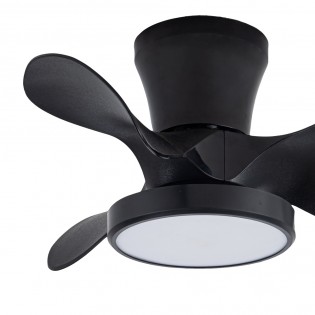 LED Ceiling Fan Merial Black CCT Dim (20W)