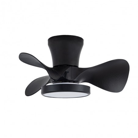 LED Ceiling Fan Merial Black CCT Dim (20W)