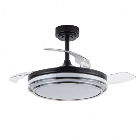 LED Fan Folding blades Mesina Black CCT Dim (72W)