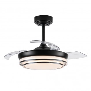 LED Fan Folding blades Mesina Mini Black CCT Dim (46W)