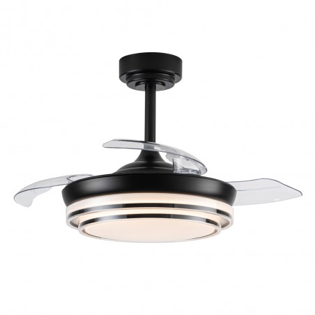 LED Fan Folding blades Mesina Mini Black CCT Dim (46W)