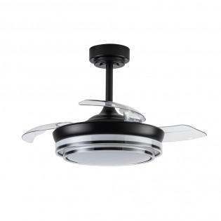 LED Fan Folding blades Mesina Mini Black CCT Dim (46W)