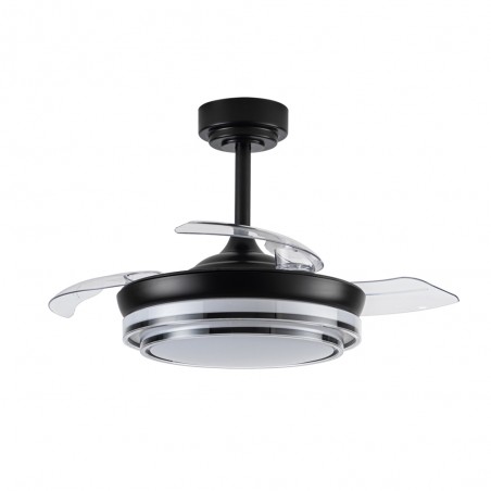 LED Fan Folding blades Mesina Mini Black CCT Dim (46W)