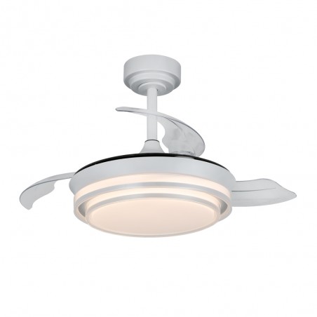LED Fan Folding blades Mesina Mini Silver CCT Dim (46W)