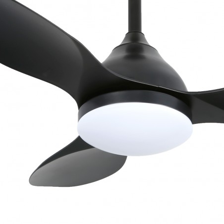 LED Ceiling Fan Cavil Mini Black CCT Dim (20W)