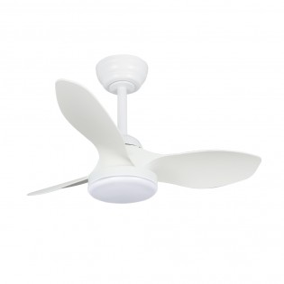 LED Ceiling Fan Cavil Mini S White CCT Dim (20W)