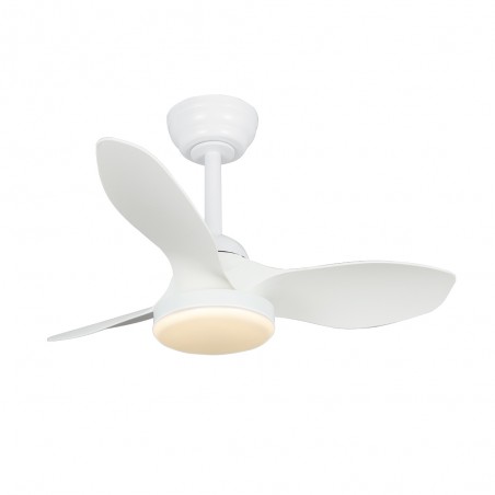 LED Ceiling Fan Cavil Mini S White CCT Dim (20W)
