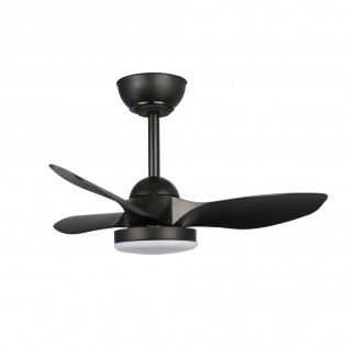 LED Ceiling Fan Cavil Mini S Black CCT Dim (20W)