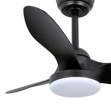 LED Ceiling Fan Cavil Mini S Black CCT Dim (20W)