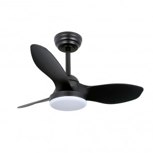 LED Ceiling Fan Cavil Mini S Black CCT Dim (20W)