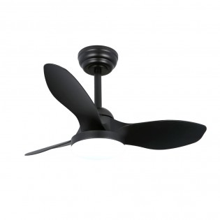LED Ceiling Fan Cavil Mini S Black CCT Dim (20W)
