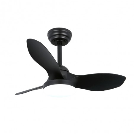 LED Ceiling Fan Cavil Mini S Black CCT Dim (20W)