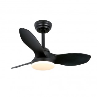 LED Ceiling Fan Cavil Mini S Black CCT Dim (20W)