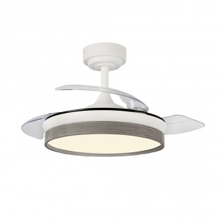 LED fan with folding blades Tamero Ash CCT Dim (46W)