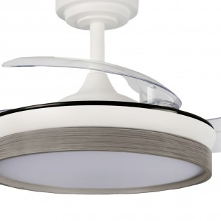 LED fan with folding blades Tamero Ash CCT Dim (46W)