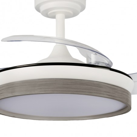 LED fan with folding blades Tamero Ash CCT Dim (46W)