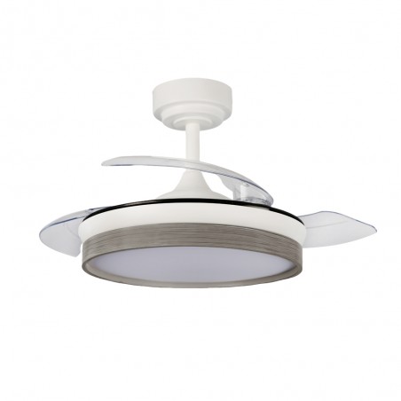 LED fan with folding blades Tamero Ash CCT Dim (46W)