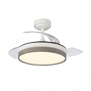 LED fan with folding blades Tamero Ash CCT Dim (46W)
