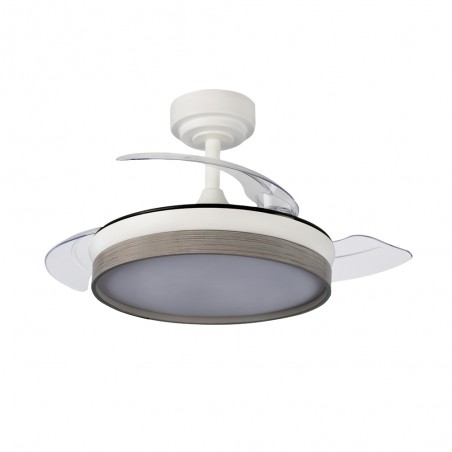 LED fan with folding blades Tamero Ash CCT Dim (46W)