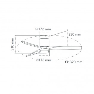 LED Ceiling Fan Won CCT (15W)