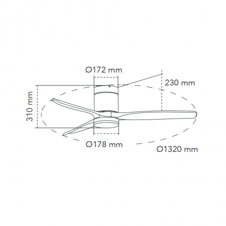 LED Ceiling Fan Won CCT (15W)