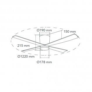 LED-Deckenventilator Napur (15W)