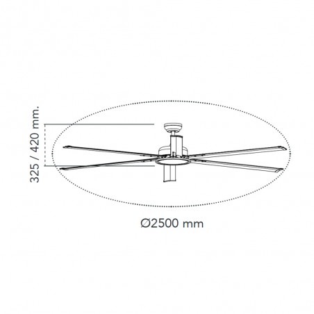 LED ceiling fan Grantur CCT Dim II (20W)