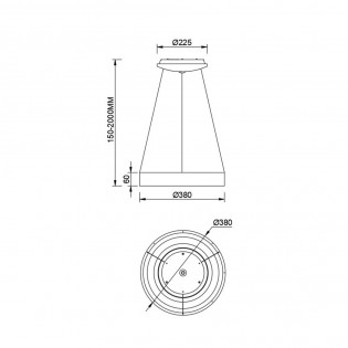 Lámpara colgante LED Niseko...