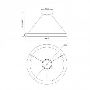 Lámpara colgante LED Niseko II Dim (75W)