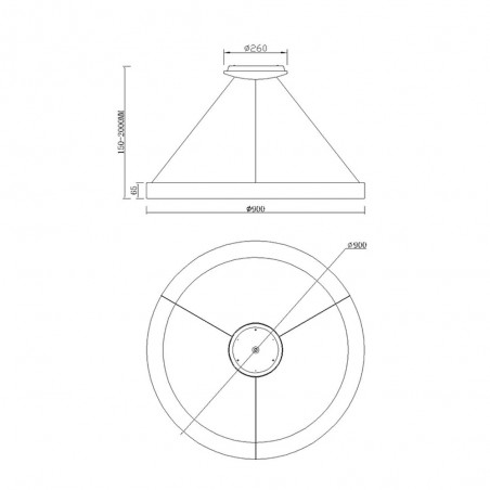 Lámpara colgante LED Niseko II Dim (75W)