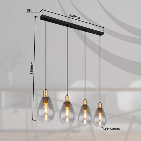 Pendant lamp lineal Fanni