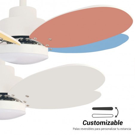 Ventilador de techo LED Rainbow S Multicolor CCT Dim (18W)