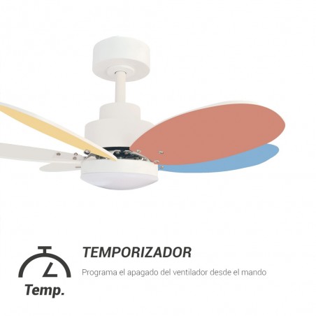 Ventilador de techo LED Rainbow S Multicolor CCT Dim (18W)